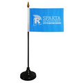 Single Reverse Stick Flag with Black Wooden Base